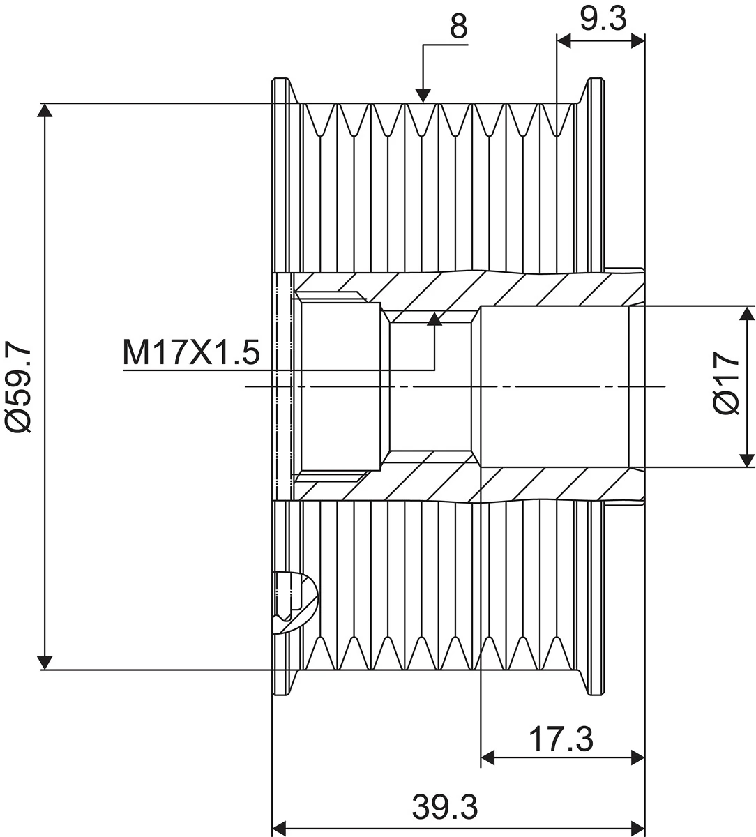 Sistem roata libera, generator