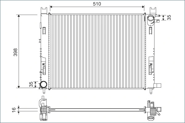 Radiator racire motor