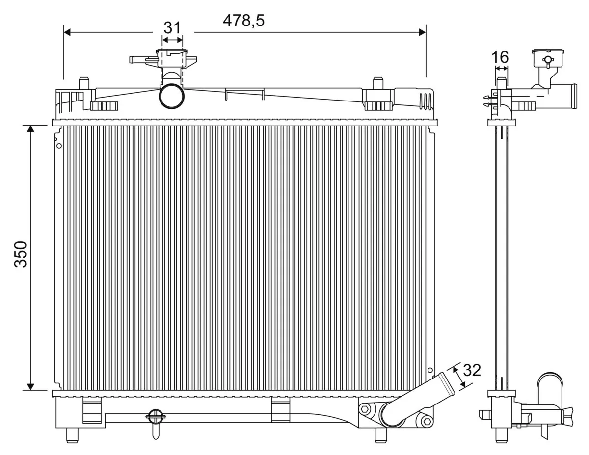 Radiator racire motor