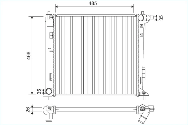 Radiator racire motor