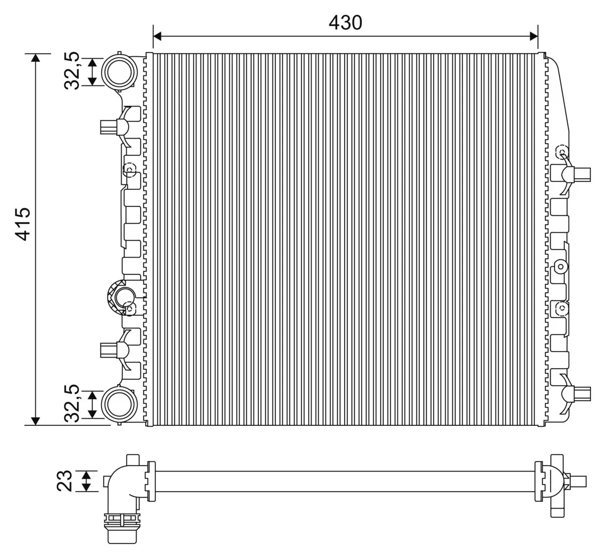 Radiator racire motor