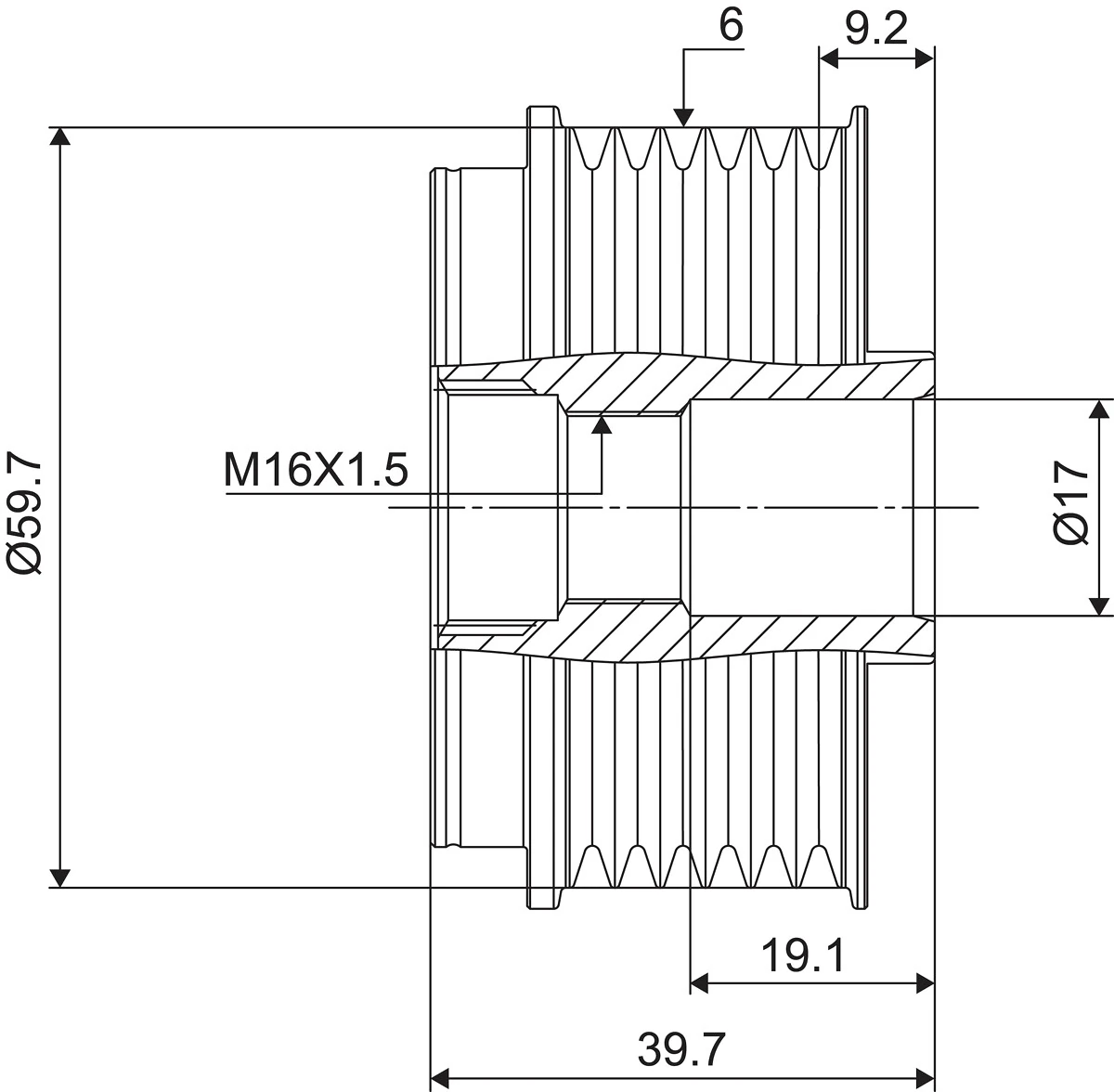 Sistem roata libera, generator