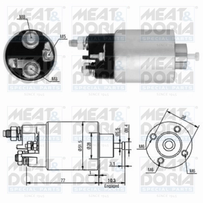 Solenoid electromotor