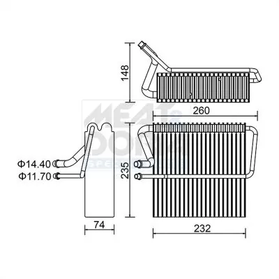 Evaporator aer conditionat