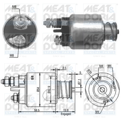 Solenoid, electromotor