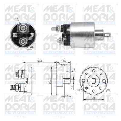 Solenoid electromotor