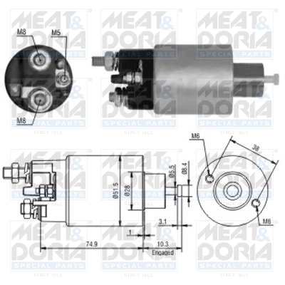 Solenoid electromotor