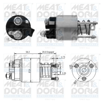 Solenoid electromotor