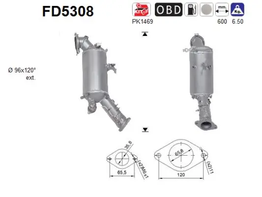 Filtru funingine/particule, sist.de esapament