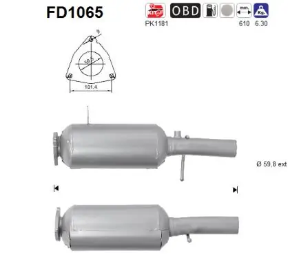 Filtru funingine/particule, sist.de esapament