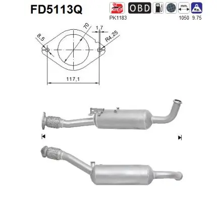 Filtru funingine/particule, sist.de esapament