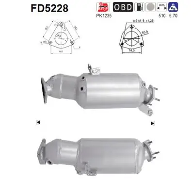 Filtru funingine/particule, sist.de esapament