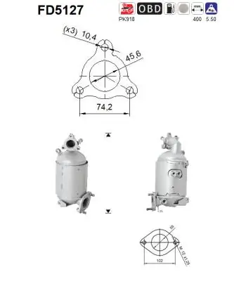 Filtru funingine/particule, sist.de esapament