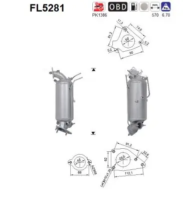 Filtru funingine/particule, sist.de esapament