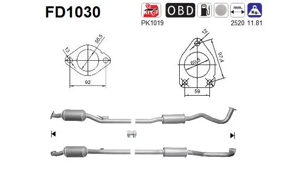 Filtru funingine/particule, sist.de esapament