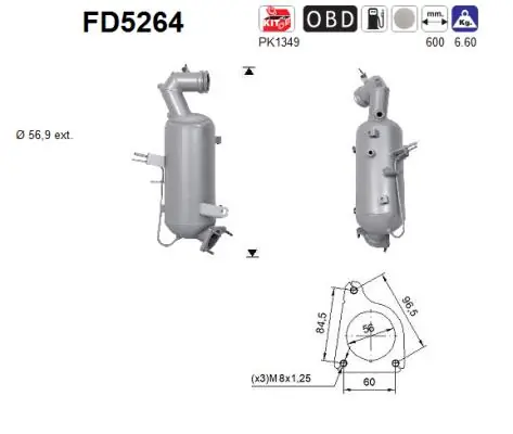 Filtru funingine/particule, sist.de esapament