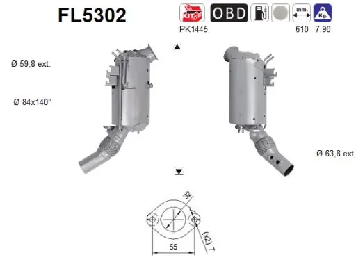 Filtru funingine/particule, sist.de esapament