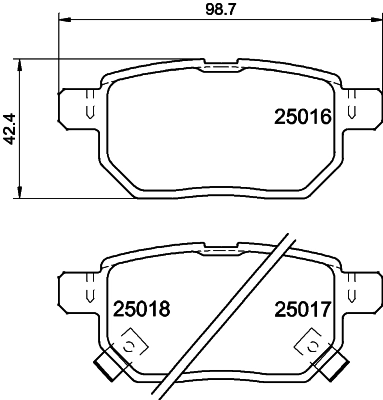 Set placute frana,frana disc