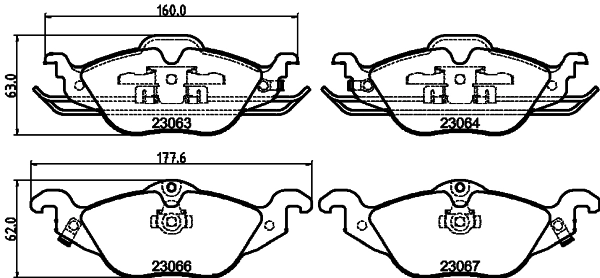 Set placute frana,frana disc