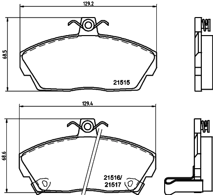 Set placute frana,frana disc