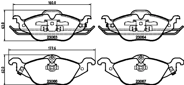 Set placute frana,frana disc