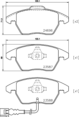 Set placute frana,frana disc