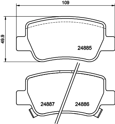 Set placute frana,frana disc
