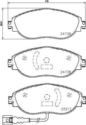 Set placute frana,frana disc