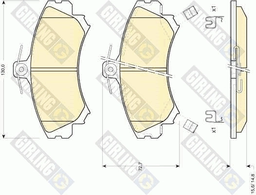 Set placute frana,frana disc