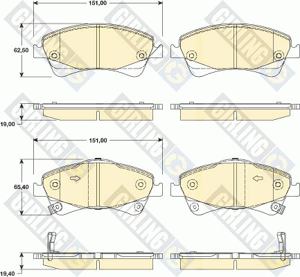 Set placute frana,frana disc