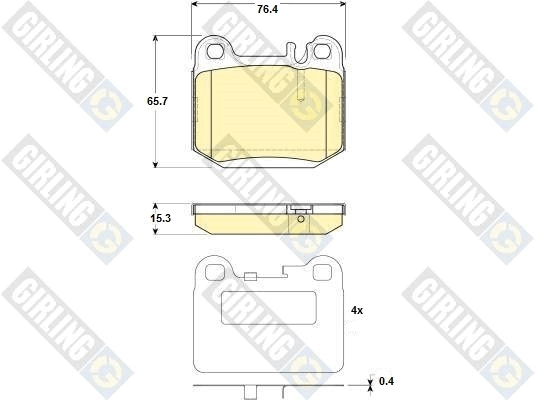 Set placute frana,frana disc