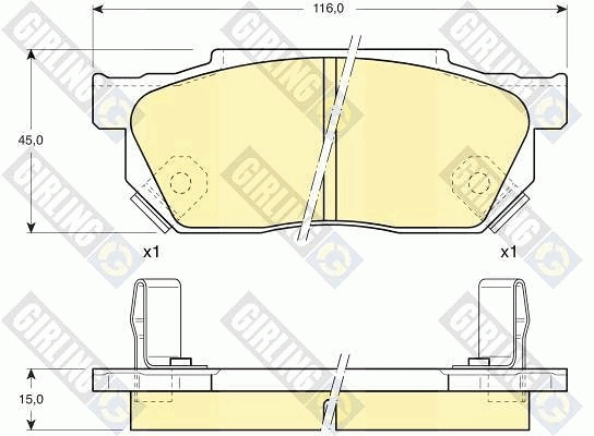 Set placute frana,frana disc