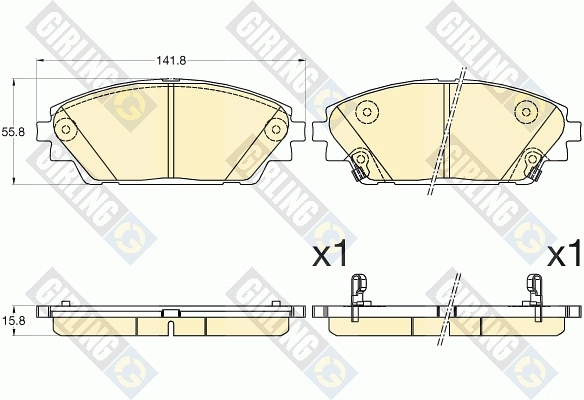 Set placute frana,frana disc