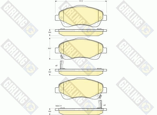 Set placute frana,frana disc