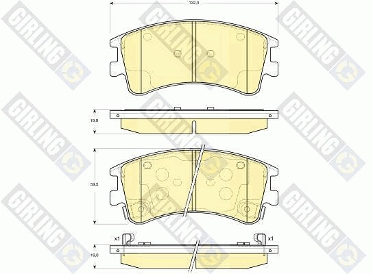 Set placute frana,frana disc