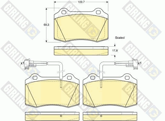 Set placute frana,frana disc