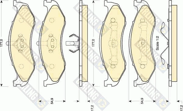 Set placute frana,frana disc