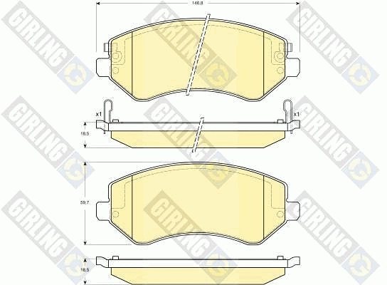 Set placute frana,frana disc