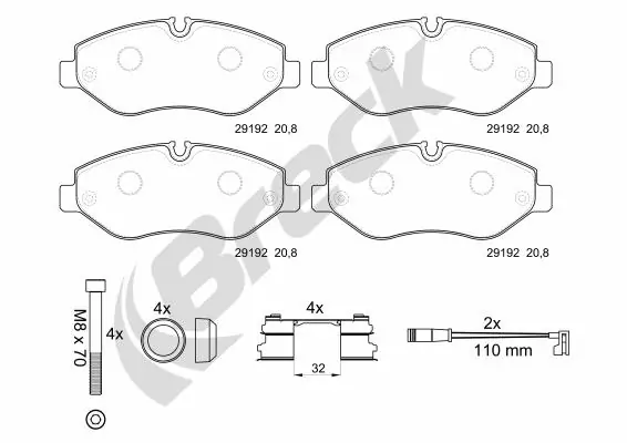 Set placute frana