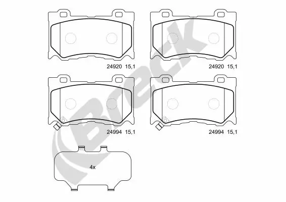 Set placute frana