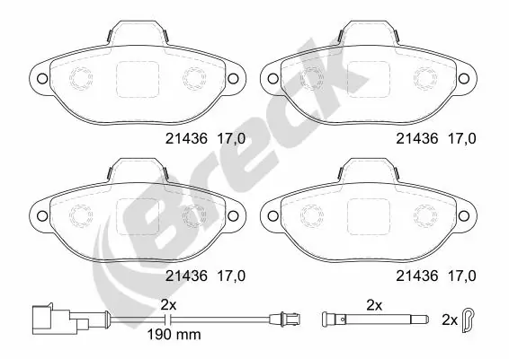 Set placute frana