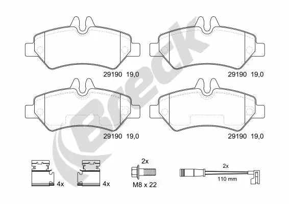 Set placute frana