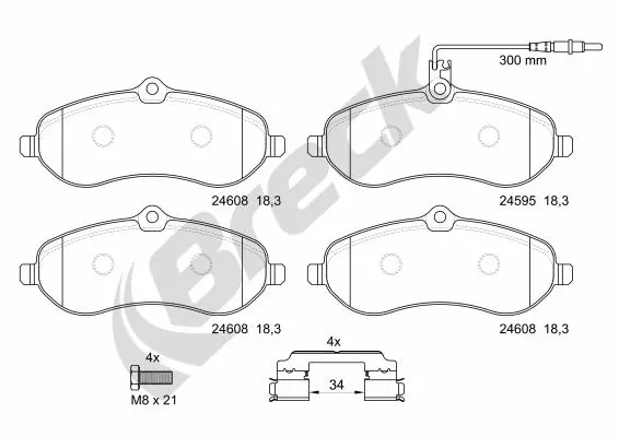 Set placute frana