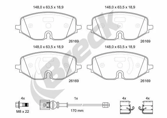 Set placute frana frana disc
