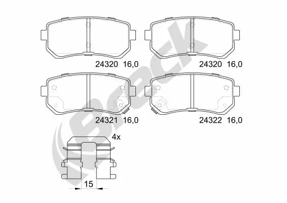 Set placute frana