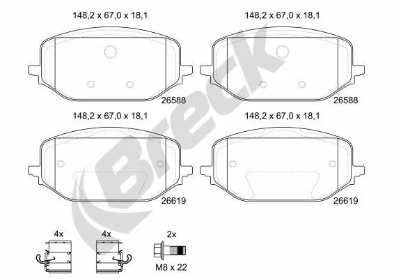 Set placute frana frana disc