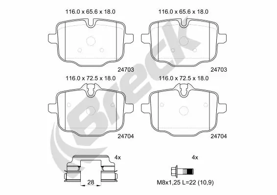 Set placute frana