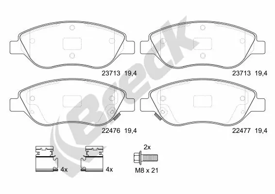 Set placute frana,frana disc