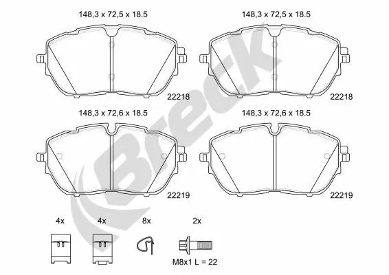 Set placute frana frana disc