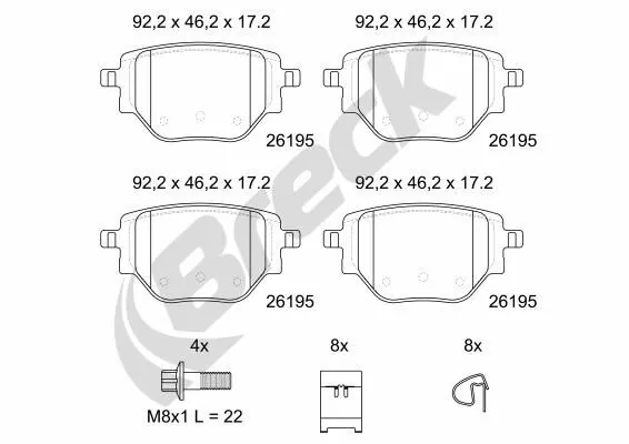 Set placute frana,frana disc